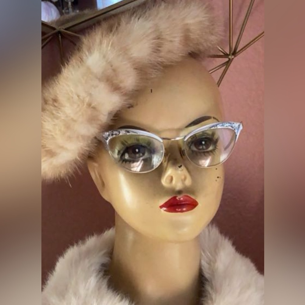 Vintage Silver Cat Eye Glasses